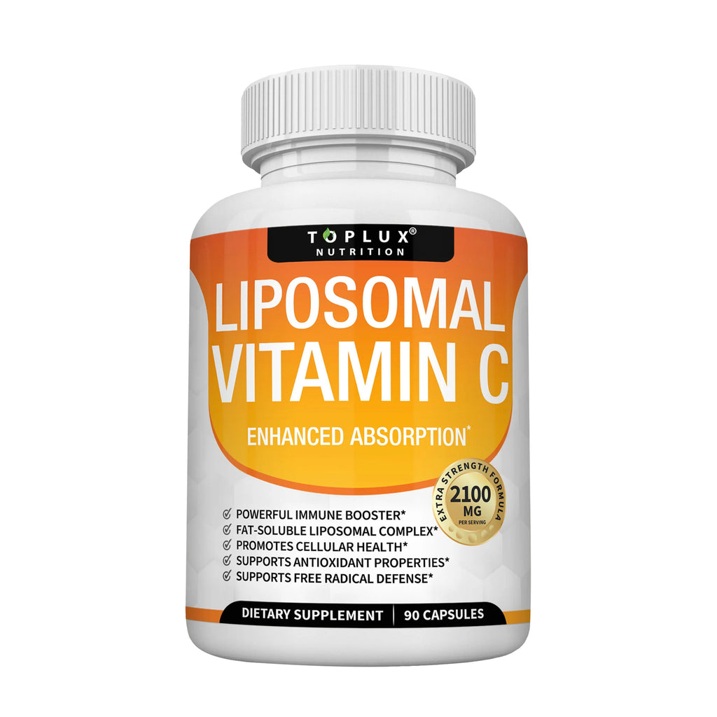 Boost Your Immunity with Toplux Nutrition Liposomal Vitamin C 2100mg - Powerful Antioxidant for Skin Health and Overall Wellness