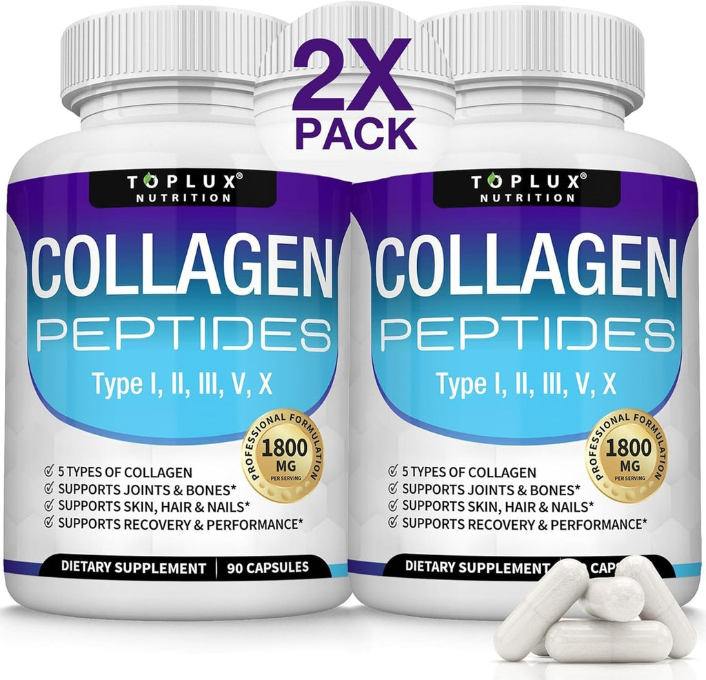 Toplux Nutrition Multi Collagen Peptides Pills1800 Mg Complex-Hydrol